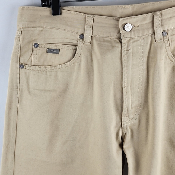 Hugo Boss Alabama Lightweight 5-Pocket Chino Style Casual Pants Biege/Tan 36x30 - Picture 3 of 13